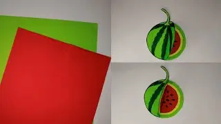 How to make a 3D watermelon with paper || DIY 3D watermelon Ideas || Easy Paper Craft Ideas.#art  