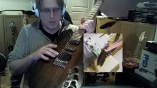 Homemade electric guitar test - oak/acacia body