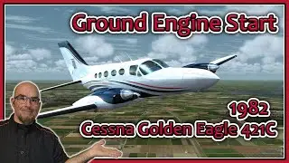 Cessna 421C Engine Start | Ground Footage from Causey Airport