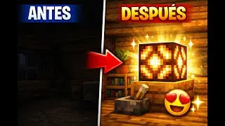 Como hacer una lampara de redstone en minecraft