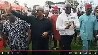 Peter Obi Arrives at Don Amangbo ADC Senatorial Campaign Rally at Ihiala