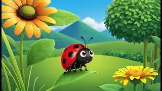Ladybug Climbs a Flower Stem 🐞🌸🎵 | Fun Nature Song | Nursery Rhymes for Kids
