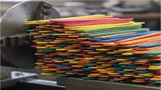 Woodturning Art - Beautiful Work of Combining Wooden Popsicle Sticks and Epoxy-Math Sticks