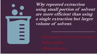 basic principle of solvent extraction||online tutorial||solved exercises of class 11 #extraction