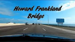 Driving over the Howard Frankland Bridge, Tampa Bay.