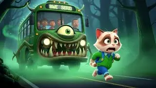 😱🚌 Brave Kitten Miumiu Faced a One-Eyed Monster School Bus! 🐱✨ | AI Cat Story