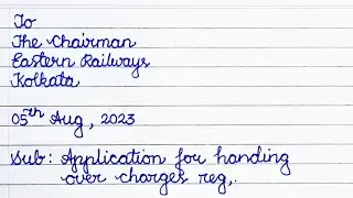 Application for handing over office charges| How to hand over office charges| Handed over Taken Over