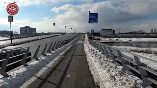 Ride from Rosmalen to 's-Hertogenbosch in the snow