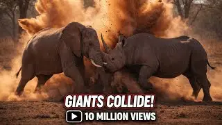 Elephant vs Rhino &ndash; 5 Ton Ka Sab Se Khofnaak Takkar 🐘🦏