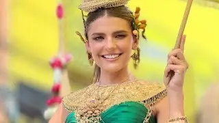 Tatiana Calmell Del Solar Miss Universe Am&eacute;ricas en el festival Songkran de tailandia
