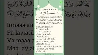 Qadr surasi | Suratul Al Qadr