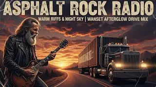 ASPHALT ROCK RADIO – SUNSET AFTERGLOW DRIVE MIX | WARM RIFFS & NIGHT SKY | #AfterglowDrive