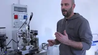 Bella Barista visit Bezzera - Andrea Ferrari demonstrates Bezzera Strega
