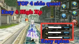 Top 4 (Side Quest) Easy & High Xp | penghasil spina | Toram Online