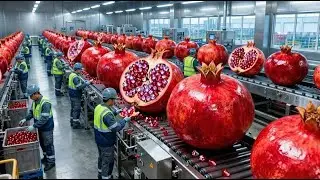 Inside Pomegranate Juice Production | Modern Factory Processing