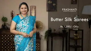 Butter Silk Sarees with Digital Prints by Prashanti | Rs. 1,590 | 11 May 22