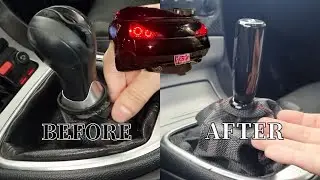 New Mishimoto shift knob + shift boot for my G37!!
