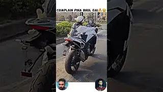 ladki chote mai complain pina bhul gaii 😱🔥 #shorts #funny #reaction #bikerider #bike#video #ytshort
