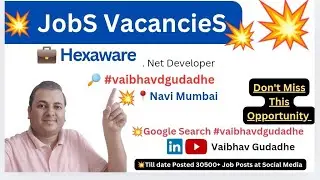 Navi Mumbai Jobs | Vaibhav Gudadhe #vaibhavdgudadhe #dotnetdeveloper #itjobs #navimumbaijobs 