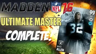 OMG! ULTIMATE MASTER IS COMPLETE! 99 MARCUS ALLEN IS A GOD! | MADDEN 16 ULTIMATE TEAM