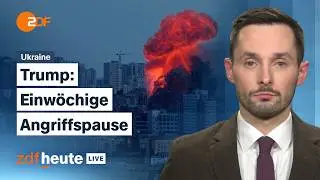 Trump: Einwöchige Angriffspause auf Städte in Ukraine - Erfolge mit Kampfrobotern | ZDFheute live
