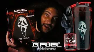 Trying GFUEL Stab Stimulant (SCREAM/Ghostface) Flavor + Shaker Cup SHOWCASE