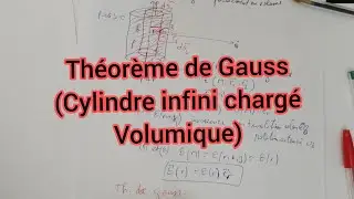 Théorème de Gauss ( Cylindre infini, chargé volumique)