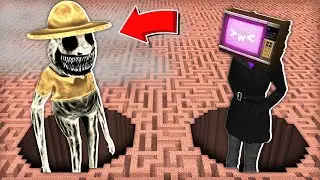 I found a TV WOMAN MAZE and ZOONOMALY MAZE in Minecraft ! What's inside this MAZE? WOW!