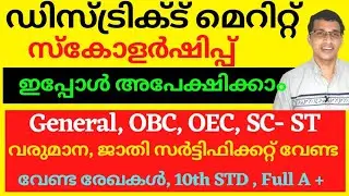 District Merit Scholarship 202, District Merit Scholarship Apply Now, DMS Documents Required, Amount