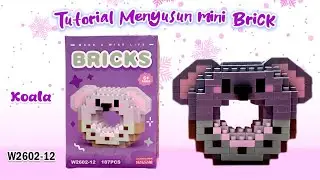 MEMBUAT LEGO MINI BRICKS NANO BLOCKS MAKE A WISE LIFE DONUT SERIES W2602-12 KOALA