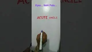 Acute Angles Measures Less Than 90&deg;