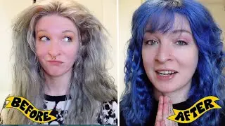 Vibrant Blue Hair Transformation