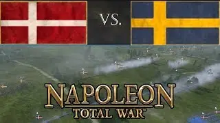 Napoleon Total War Online Multiplayer Battle: Denmark vs. Sweden on Grassy Flatlands