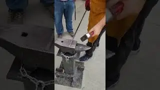 Students doing Square Tapers during Beginner Blacksmithing Class.