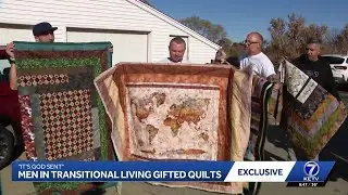 Local quilt club crafts hope for men in transitional living