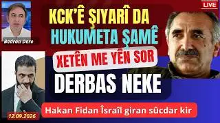 KCK warns Syria: Israel will deal a heavy blow to Hakan Fidan