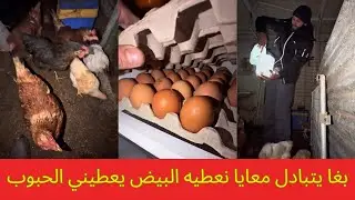 بغا يتبادل معايا نعطيه البيض يعطيني الحبوب