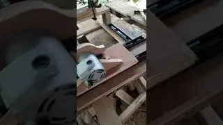 Cara bobok kayu  dengan mesin router rakitan menggunakan rel dobel slide