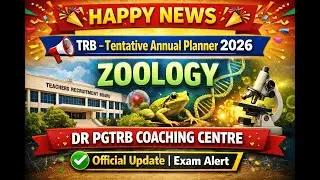 TRB &ndash; Tentative Annual Planner 2026 | DR PGTRB COACHING FOR ZOOLOGY- RANIPET
