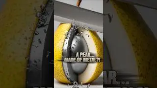 &ldquo;This Pear is a Lie &mdash; Titanium Inside?! 🍐⚙️&rdquo; #asmr #oddlysatisfying #knifesounds
