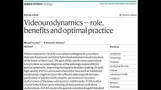 Journal Club - Nature Reviews - Videourodynamics: Role, Benefits, and Optimal Practice