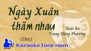 Ngày xuân thăm nhau | Tone nam (Dm)  Karaoke  | Cui bap music