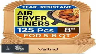 Air Fryer Paper Liners 125Pcs Parchment Paper Air Fryer Liners Disposable
