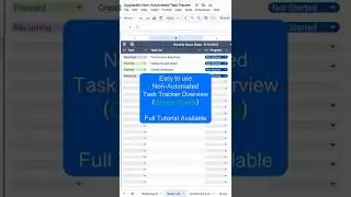 Firewall blocking the automation?  This non-automated task tracker will help you stay organized!