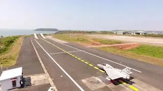 NLCA Tejas taking off from INS Hansa in Goa | Drone view