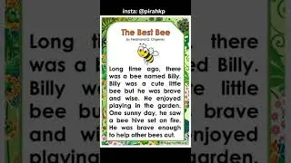 Read Aloud Story : The best Bee #improvinglish #learnenglish
