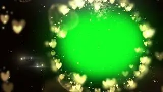 New free green screen Romantic golden particle love  - full HD 1080p (No Text) - free download