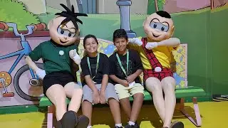 As aventuras de Joao Lucas e Luiz Felipe nos 10 anos do Parque da Mônica 