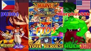 Marvel VS Capcom - DU30:[🇵🇭🆚️🇺🇲morphus56k [FT03] 1080p60fps #streetfighterii #marvelvscapcom #gaming