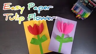 Easy Paper Tulip Flower | Paper Toy | Origami | Kinder Activity | Arts and Crafts by Madam Ailssa